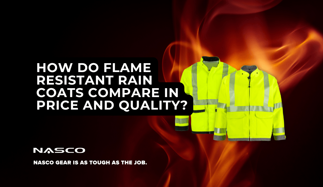 How do flame resistant rain coats compare in price and quality?